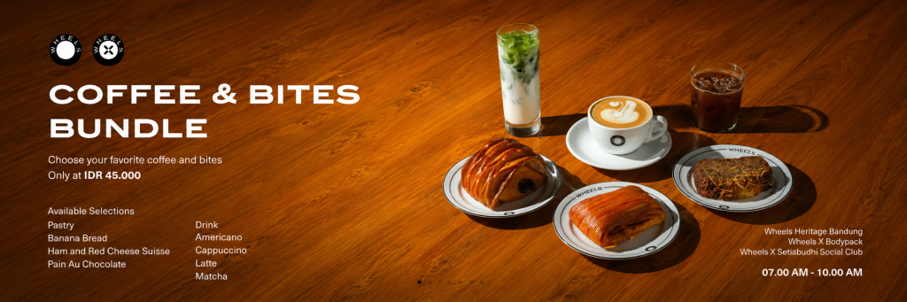 Morning Booster! Promo Sarapan 'Coffee & Bites' Di Wheels Bandung Cuma 45K